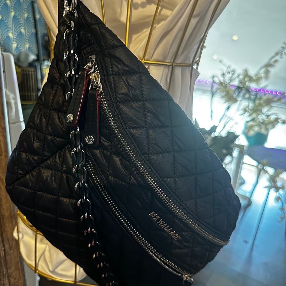 AUTHENTIC MZ WALLACE Black Crosby sling bag